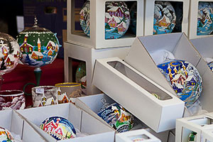 Christmas Ornaments Sold at a Market in Prague