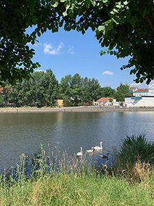 A view towards the Lesser Town Embankment